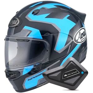 Arai Quantic Robotic Blue + Kit Bluetooth BT Mini