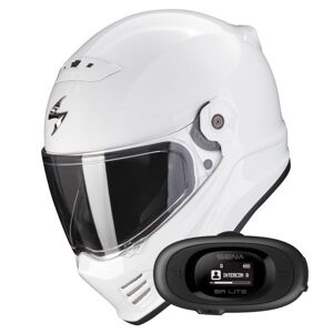 Scorpion Covert FX Solid White + Kit bluetooth 5R Lite