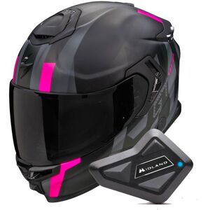 Scorpion Exo GT SP Air Touradven Black Mat Pink + Kit Bluetooth BT Mini - Publicité