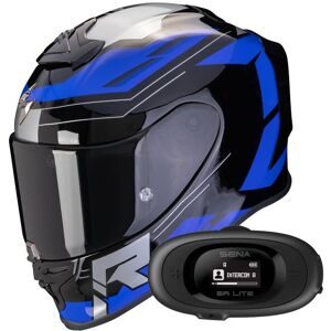 Casque Intégral Moto - Scorpion Exo-R1 Evo Carbon Rally Noir/Violet