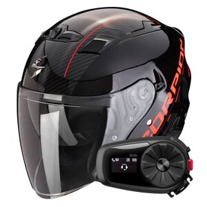 Scorpion Exo 230 QR Black Red + Kit Bluetooth 5S Solo