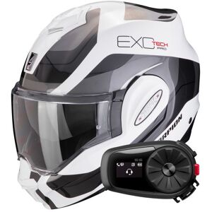 Scorpion Exo Tech Evo Pro Commuta White Silver + Kit Bluetooth 5S - Publicité