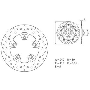 Brembo Serie Oro Rond Fixe 68B40771