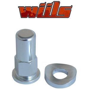 écrou gripster m8 x1.25 en alu cnc anodisé argent marque wiils pas che