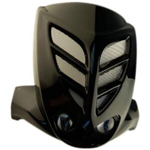 Tablier av/face av double optique scooter stunt/slider+grille noir hom