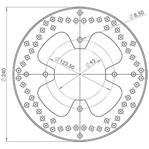 Disque frein ar (diamètre 240) maxiscooter 125 yamaha xmax 2005>2009 n