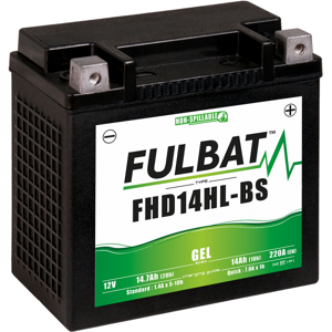 Fulbat Batterie moto YHD14HL-BS Etanche au Gel 12V / 14Ah spécial Harley