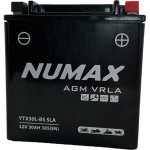 Numax Batterie moto NUMAX NTX30L-BS SLA 12V 24Ah 320A Dimensions: 166x126x175mm et plus à Droite