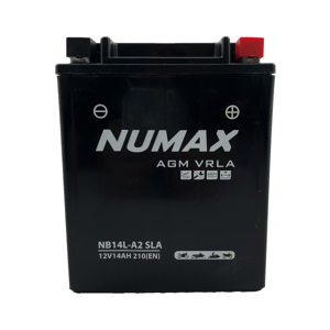 manbat Batterie  Numax AGM SLA scellée  YB14L-A2 SLA 12 V 14 AH 210 AMPS EN