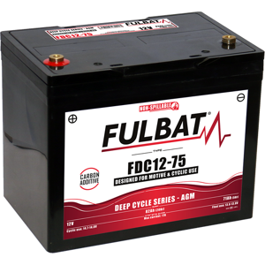 fulbat Batterie Fulbat Deep Cycle AGM CARBONE FDC12-75 12V 82Ah