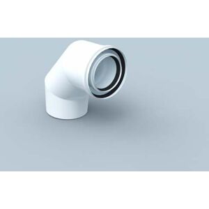 Bertrams Polyline LAS Bogen 41BG87-80 87 °, intérieur, blanc, DN 80 / 125