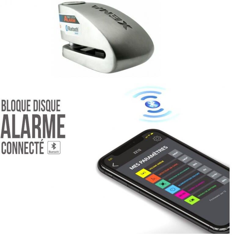 Antivol bloque disque connecté avec alarme Xena XX15 Bluetooth SRA