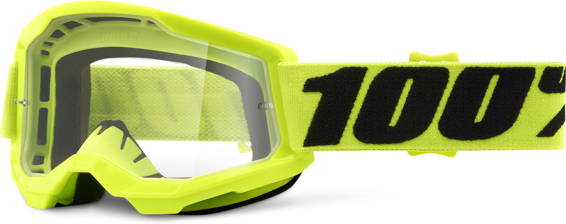 Masque Cross Enfant 100% Strata 2 Jaune -