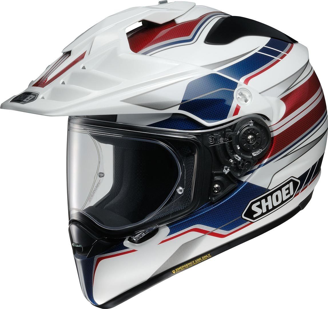 Shoei Hornet ADV Navigate casque Blanc Rouge Bleu taille : XS