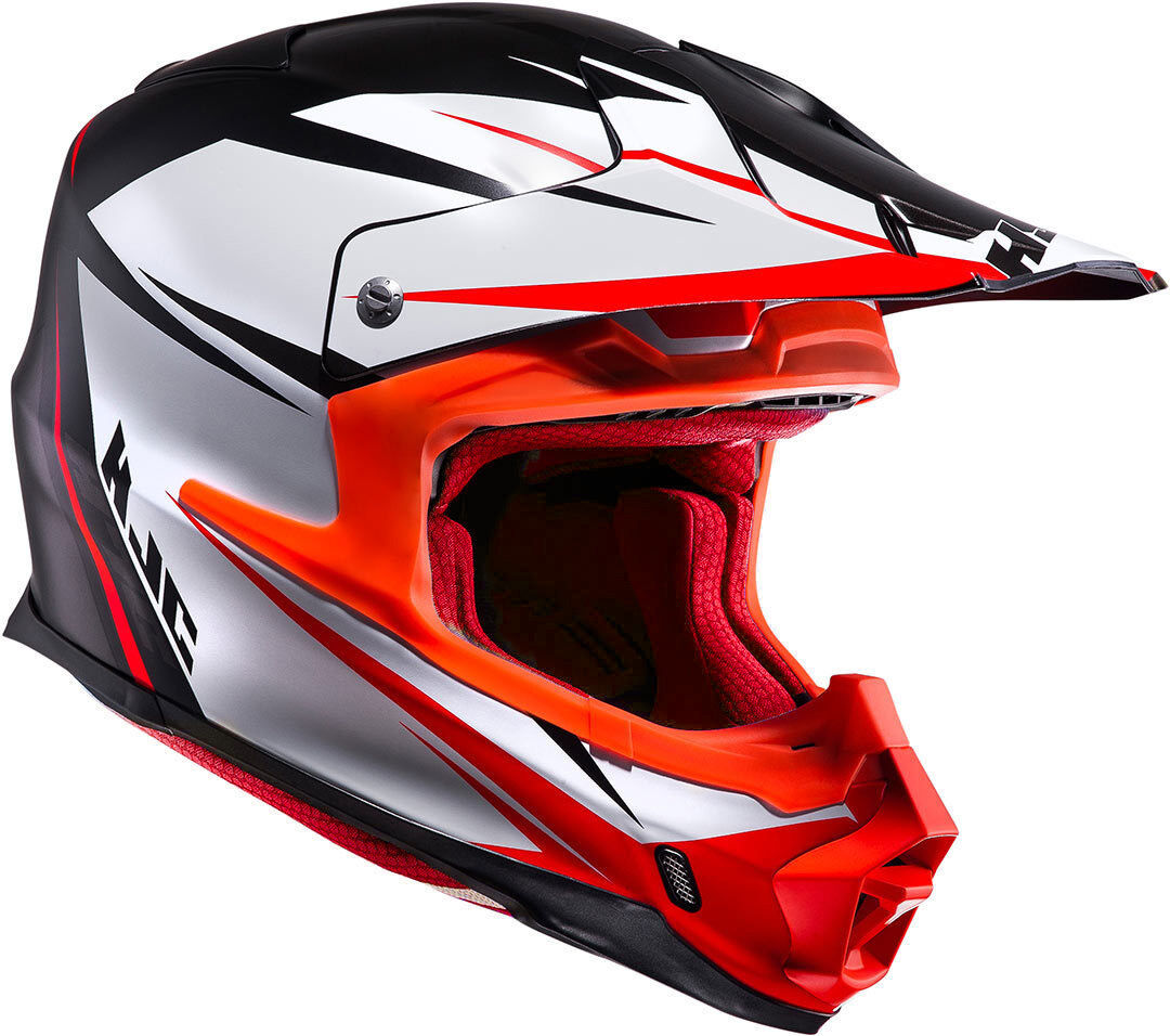 HJC FX-Cross Axis MX Helmet Casque MX Noir Blanc Rouge taille : XS