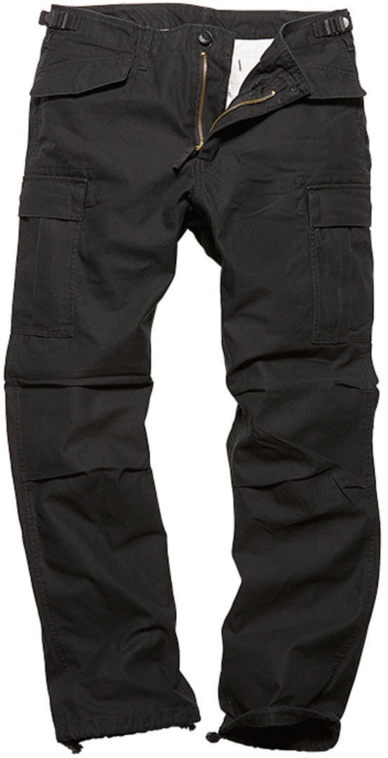 Vintage Industries M65 Heavy Satin Jeans/Pantalons Noir taille : 2XS