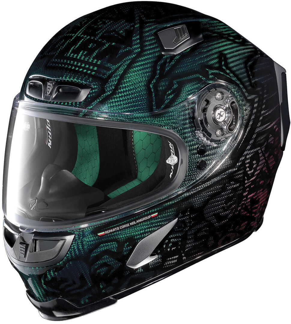 X-Lite X-803 Ultra Carbon Stoner Superhero Casque Noir Vert taille : S