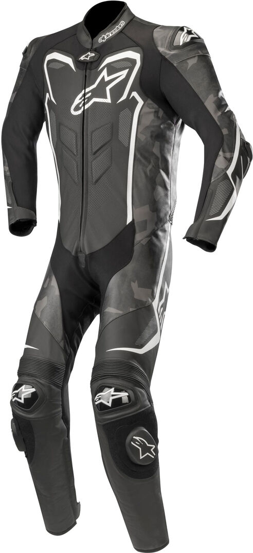 Alpinestars GP Plus Camo Combinaison de cuir d’une seule pièce Noir Blanc taille : 52