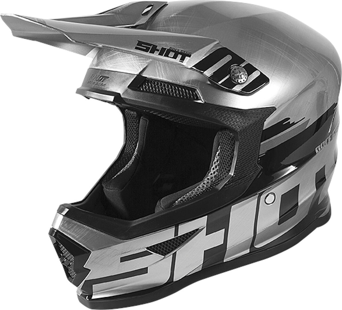 Shot Furious Brush Chrome Casque Motocross Gris Argent taille : XL