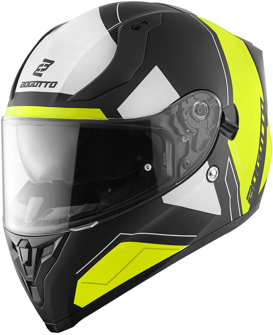 Bogotto V128 Strada Helmet Casque Noir Jaune taille : L