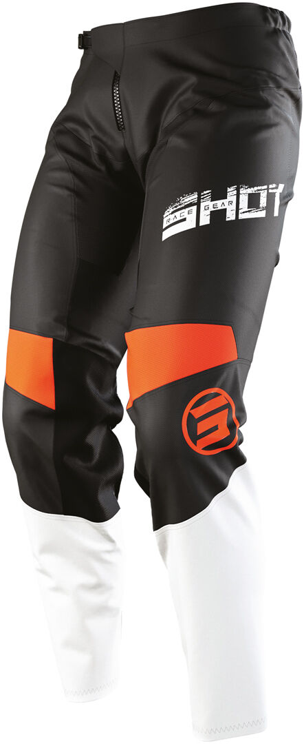 Shot Devo Slam Pantalon de motocross pour enfants Noir Orange taille : 8/9