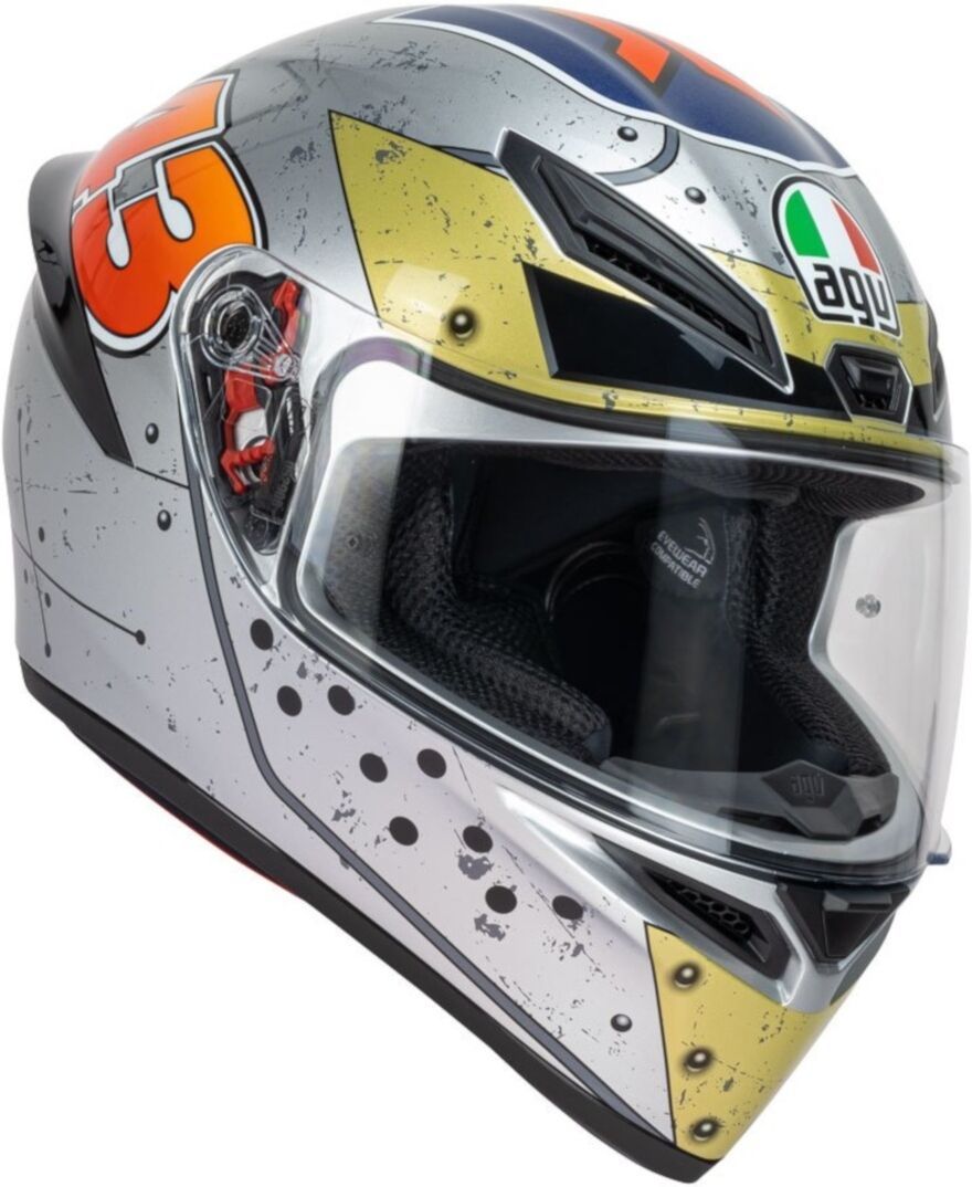 AGV K1 Jack Miller Phillip Island 2019 Casque Argent taille : XL