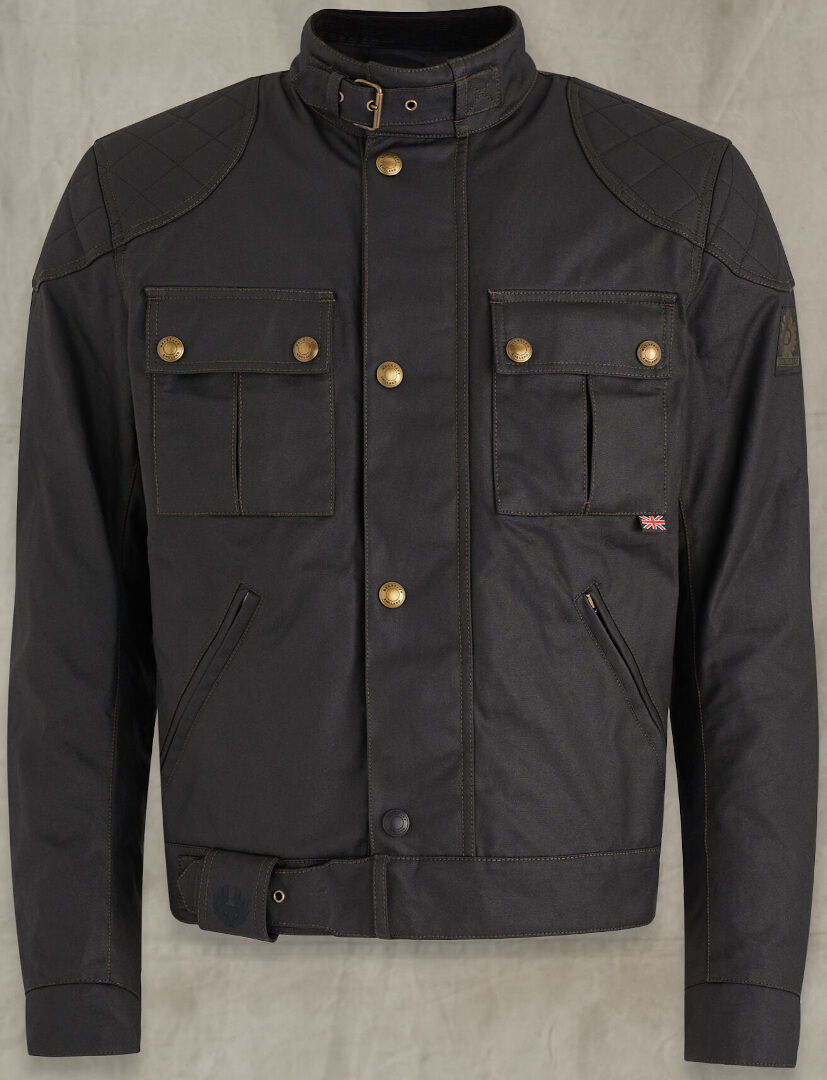 Belstaff Brooklands 2.0 Veste ciré de moto Noir taille : 5XL