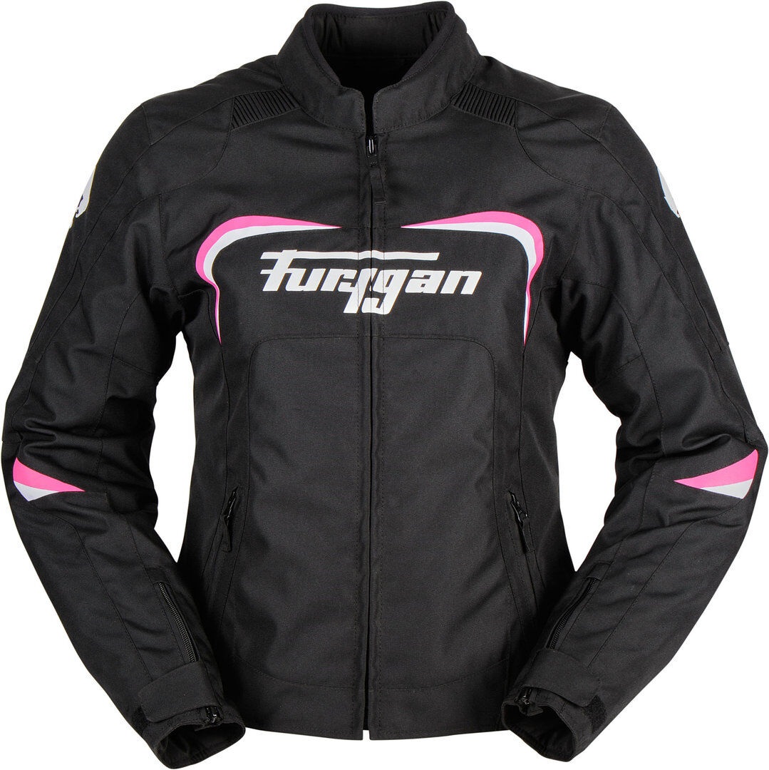 Furygan Cyane Veste textile de moto de dames Noir Blanc Rose taille : S