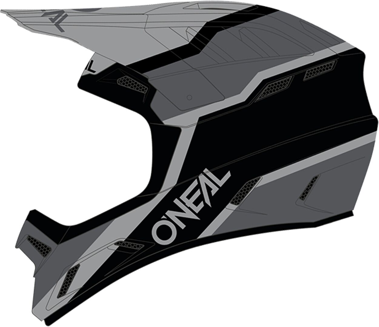 Oneal Backflip Strike Casque de descente Noir Gris taille : 2XL