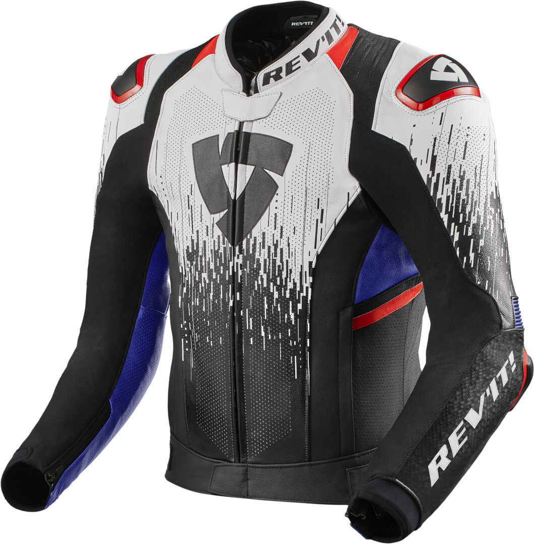 Revit Quantum 2 Pro Air Veste en cuir de moto Blanc Bleu taille : 54