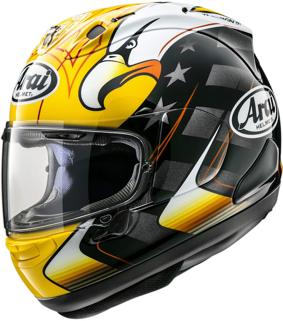 Arai RX-7V Evo KR American Eagle Casque Noir Blanc Jaune taille : S