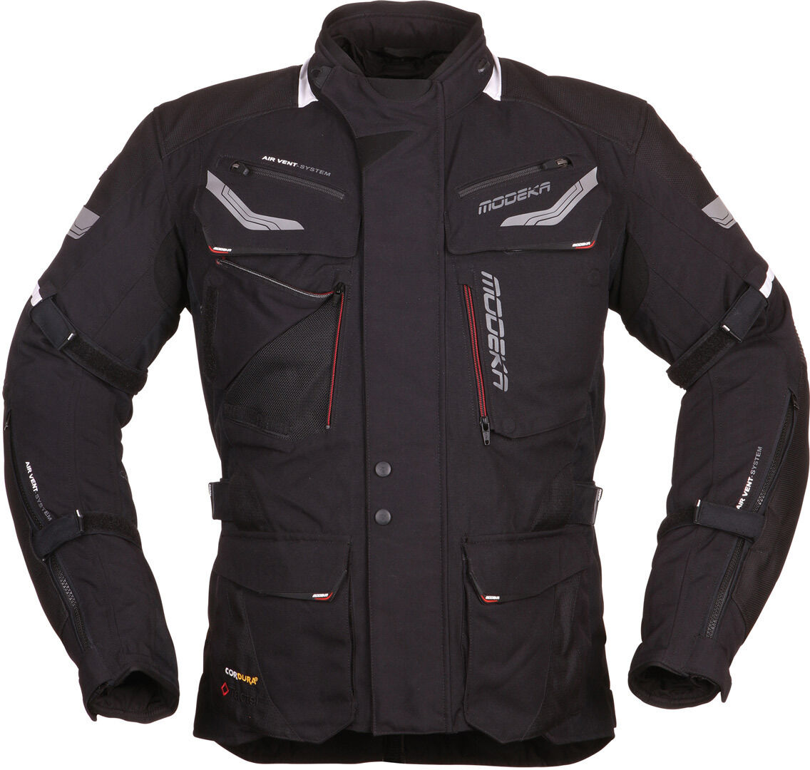 Modeka Chekker Motorcycle Textile Jacket  - Black