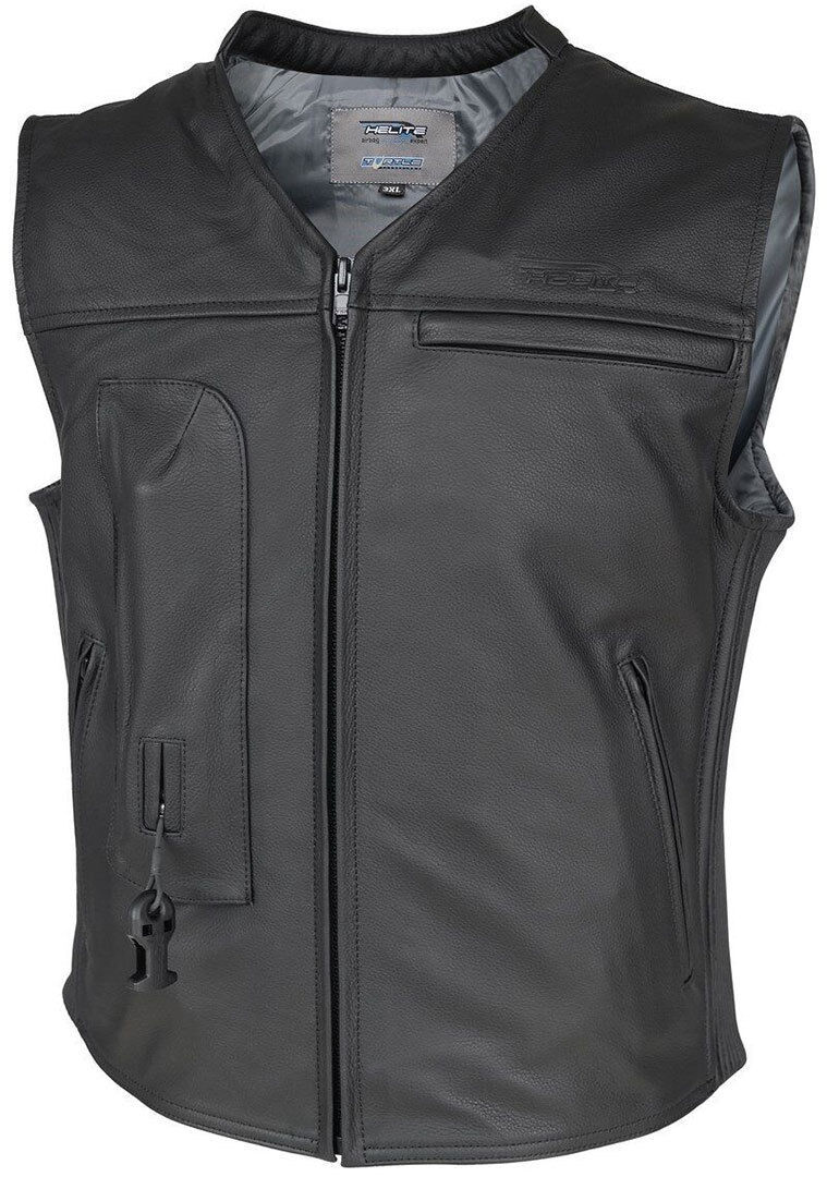 Helite Custom Airbag Leather Vest  - Black