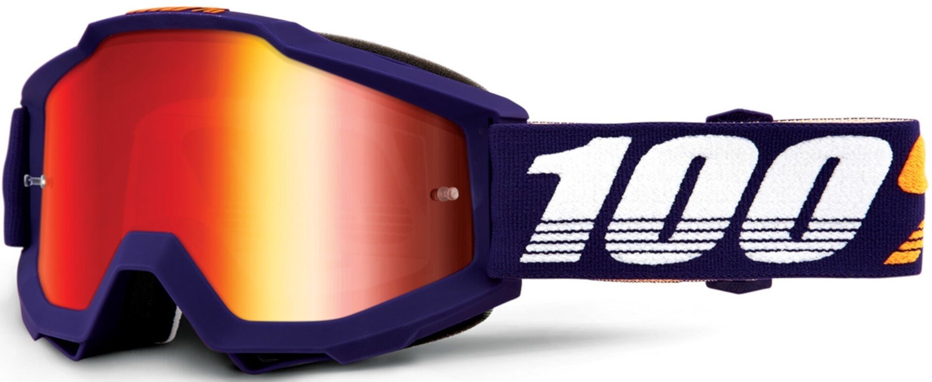 100% Accuri Extra Grib Motocross Goggles  - White Blue