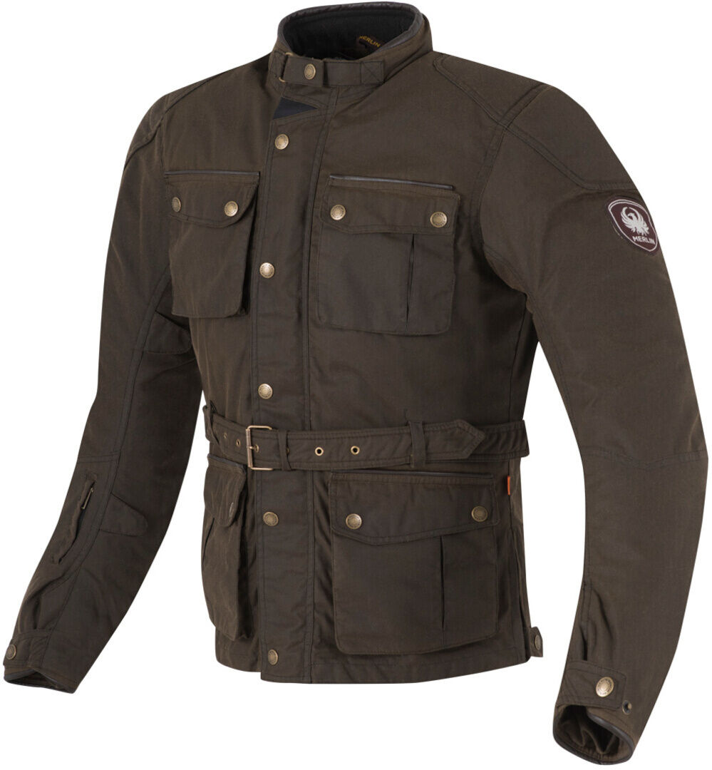 Merlin Kurkbury Motorcycle Waxed Jacket  - Brown