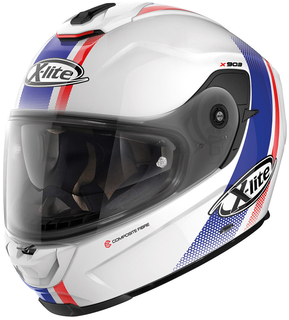 X-Lite X-903 Senator N-Com Helmet  - White Red Blue