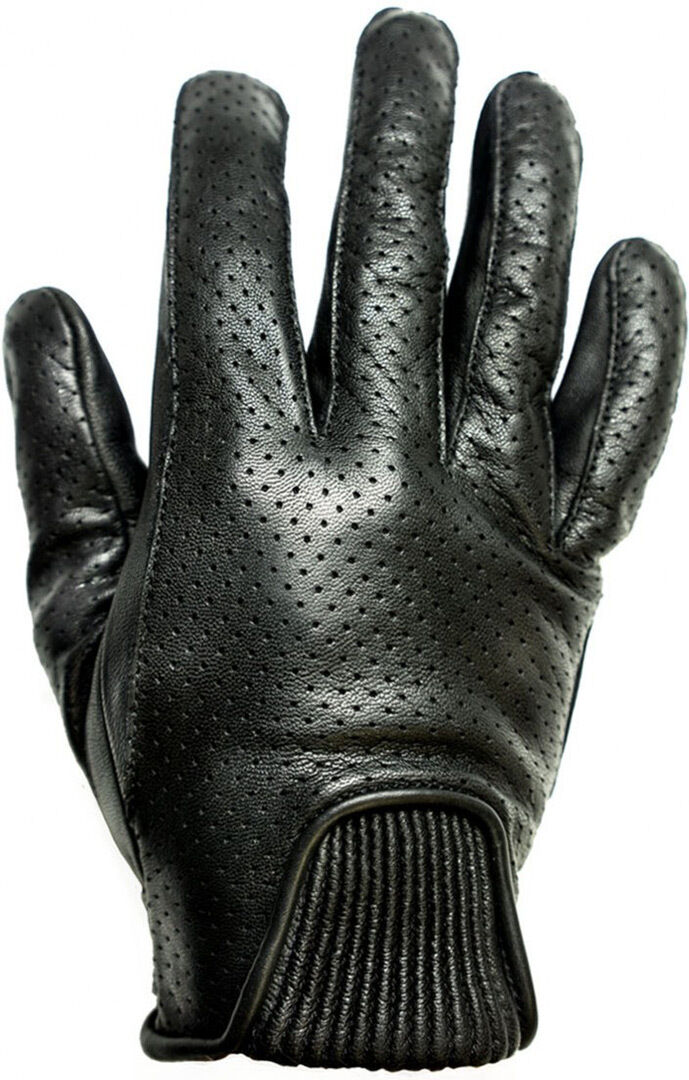 Helstons Charly Perforated Motorcycle Gloves  - Black