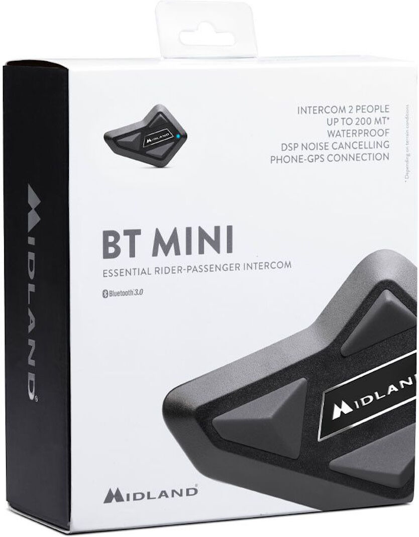 Midland Bt Mini Bluetooth Communication System Single Pack  - Black