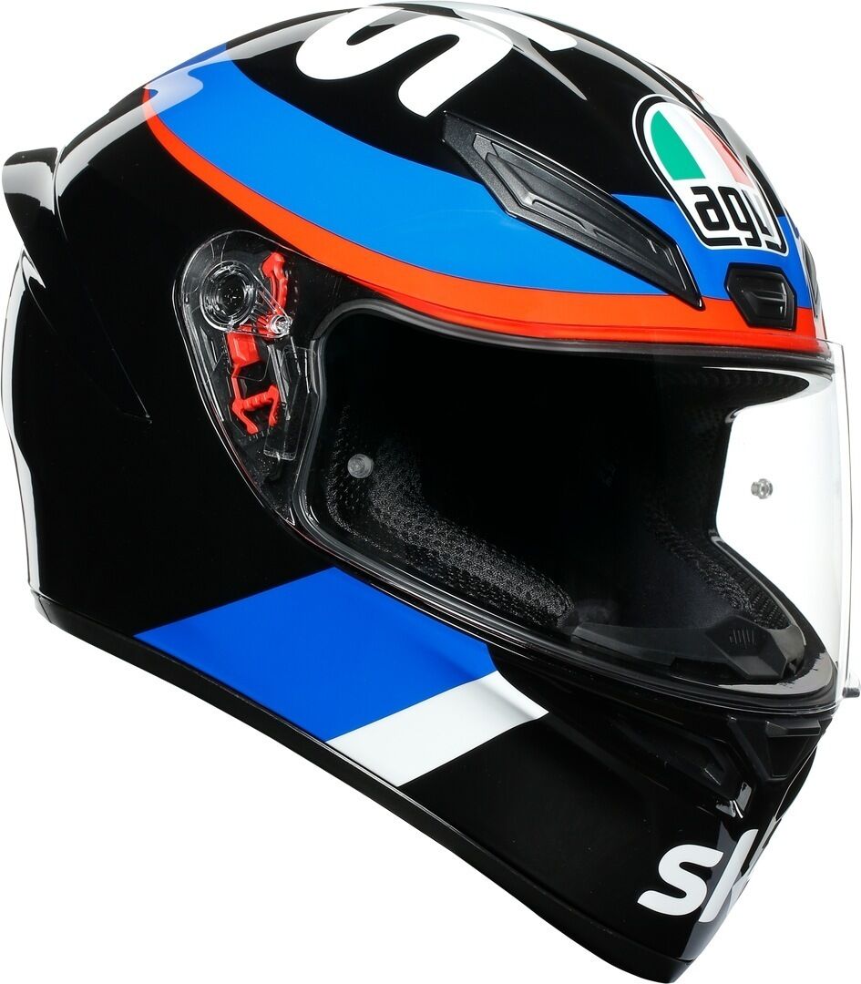 Agv K-1 Vr46 Sky Racing Team Helmet  - Black Red Blue