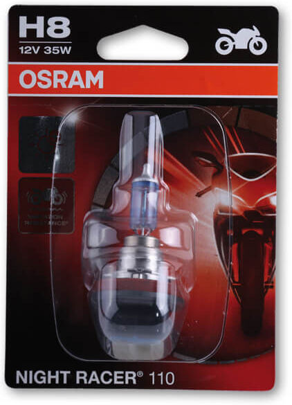 Osram H8 Incandescent Lamp, Night Racer 110, Dipped Beam, 12v 35w Pgj19-1  - White