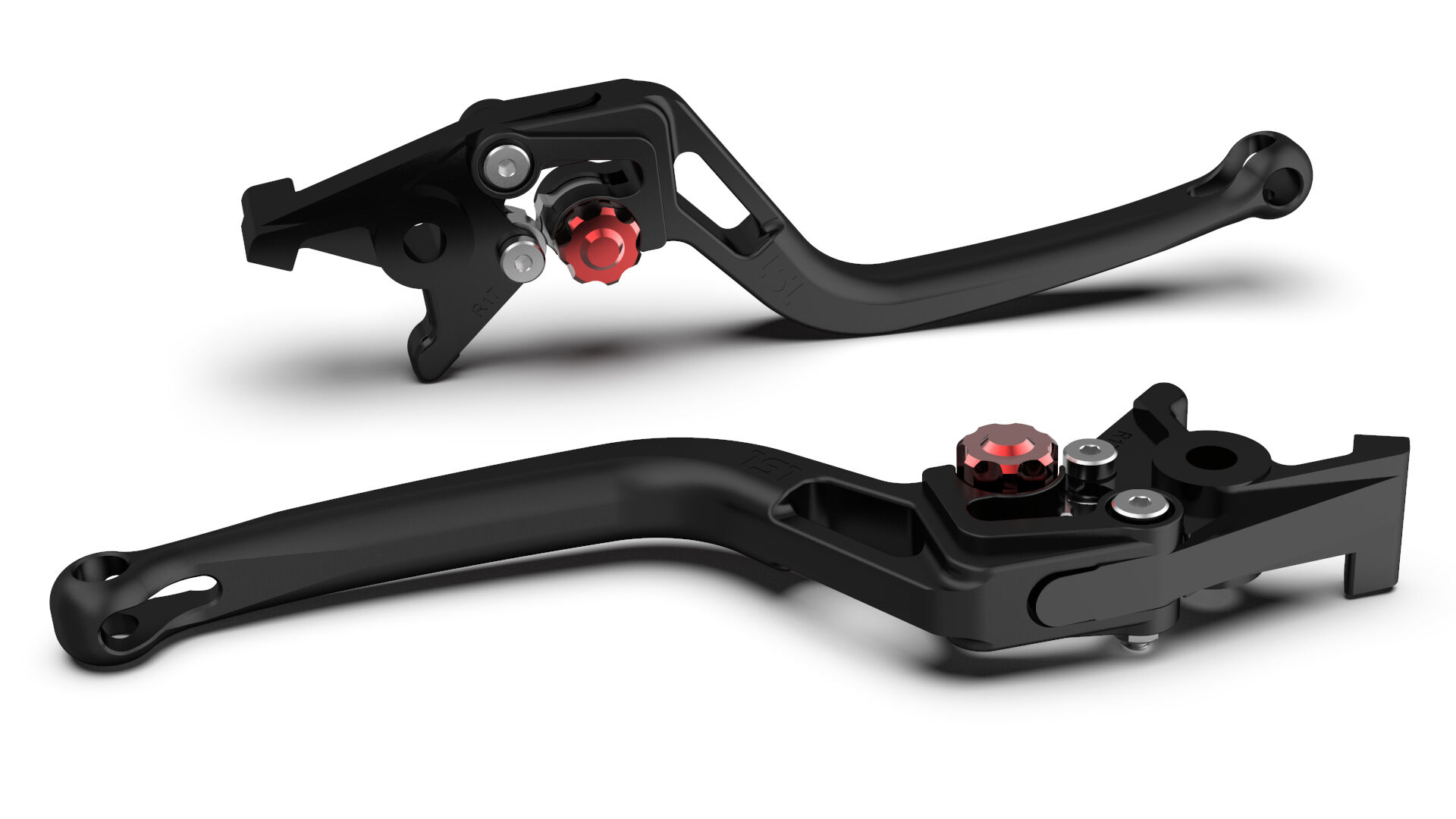 Lsl Brake Lever Bow R19r, Black Pearl Blasted/red  - Red