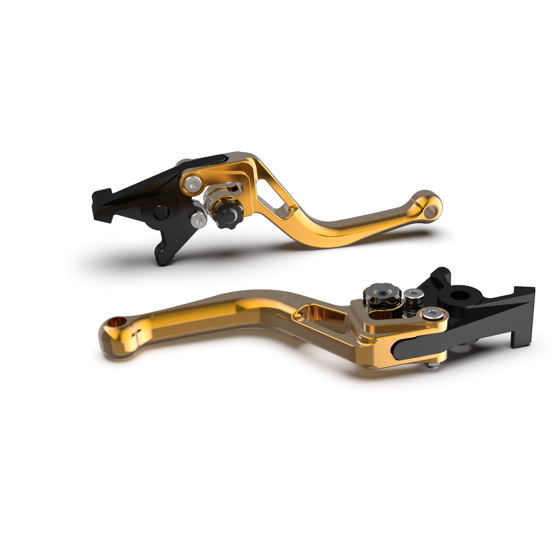 Lsl Brake Lever Bow R39r, Short, Gold/black  - Black