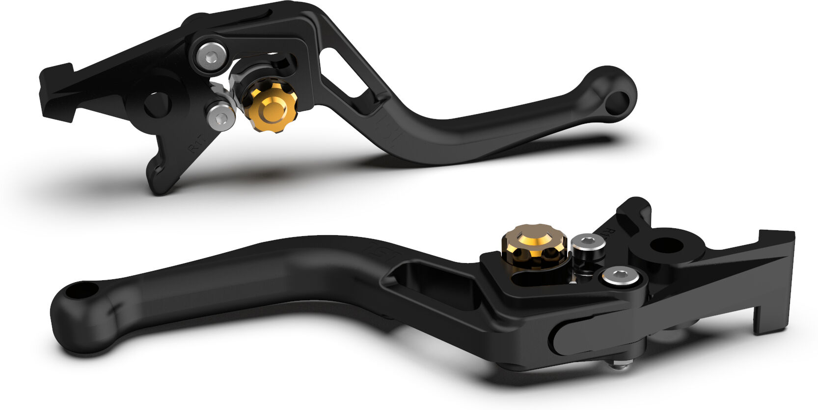 Lsl Brake Lever Bow R74r, Short, Black Pearl Blasted/gold  - Gold