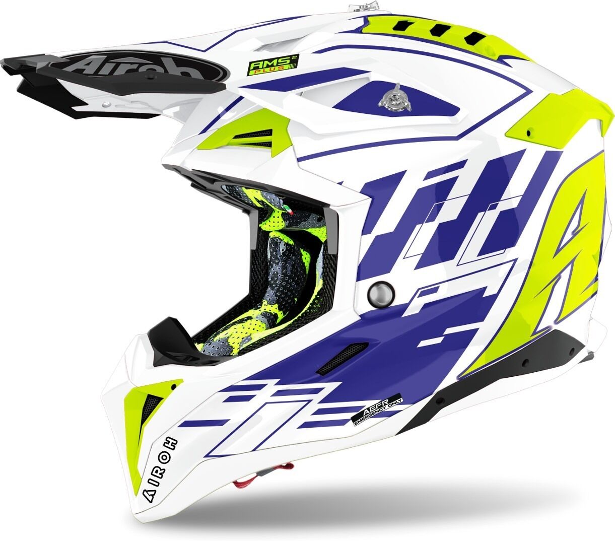 Airoh Aviator 3 Rampage Carbon Motocross Helmet  - Blue