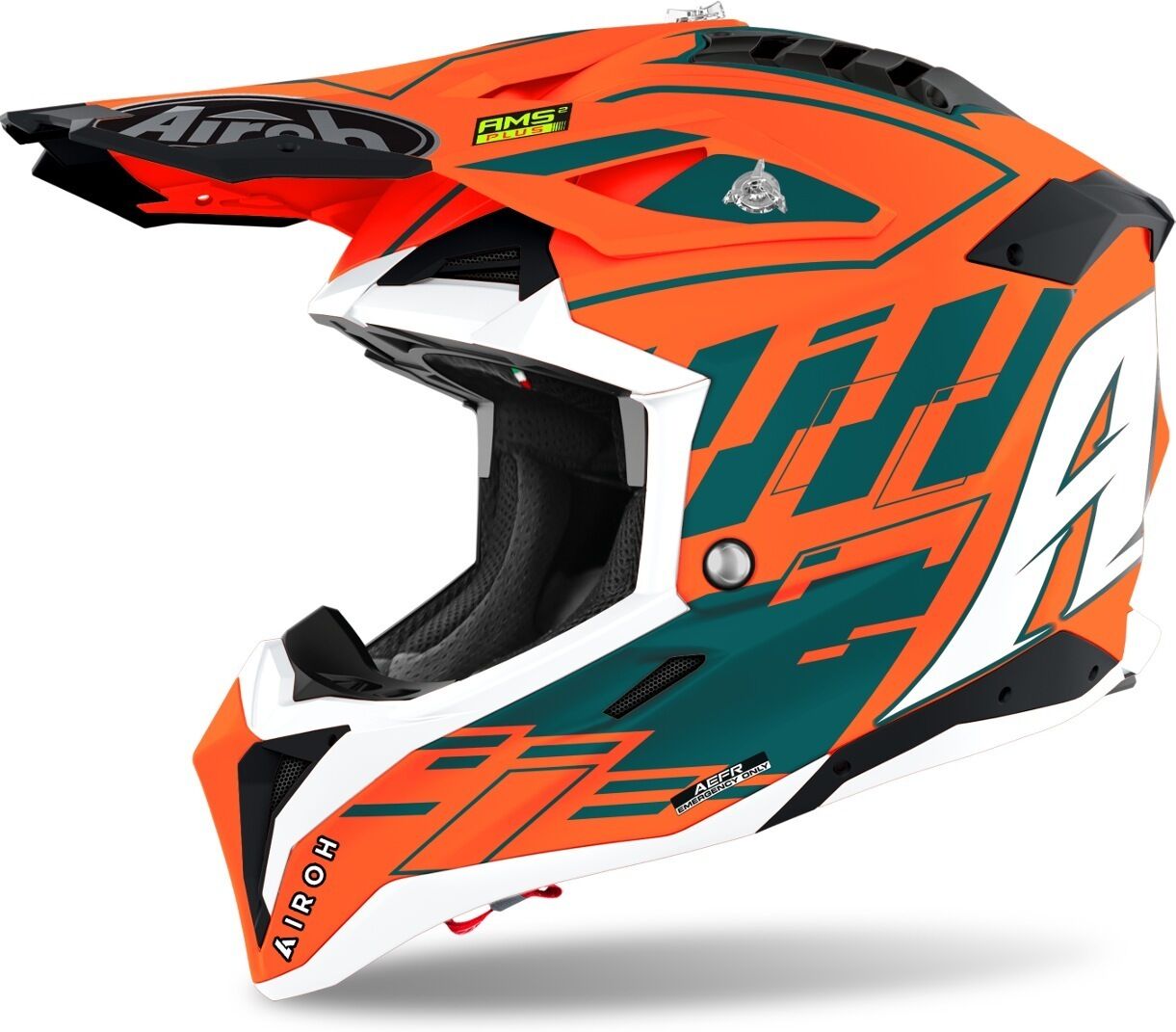 Airoh Aviator 3 Rampage Carbon Motocross Helmet  - Orange