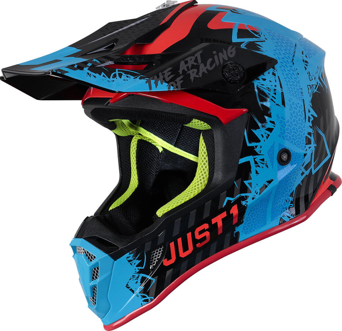 Just1 J38 Mask Motocross Helmet  - Black Blue