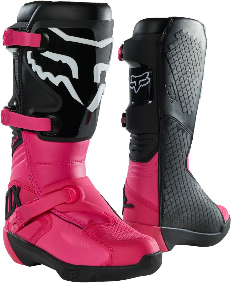 Fox Comp Ladies Motocross Boots  - Black Pink