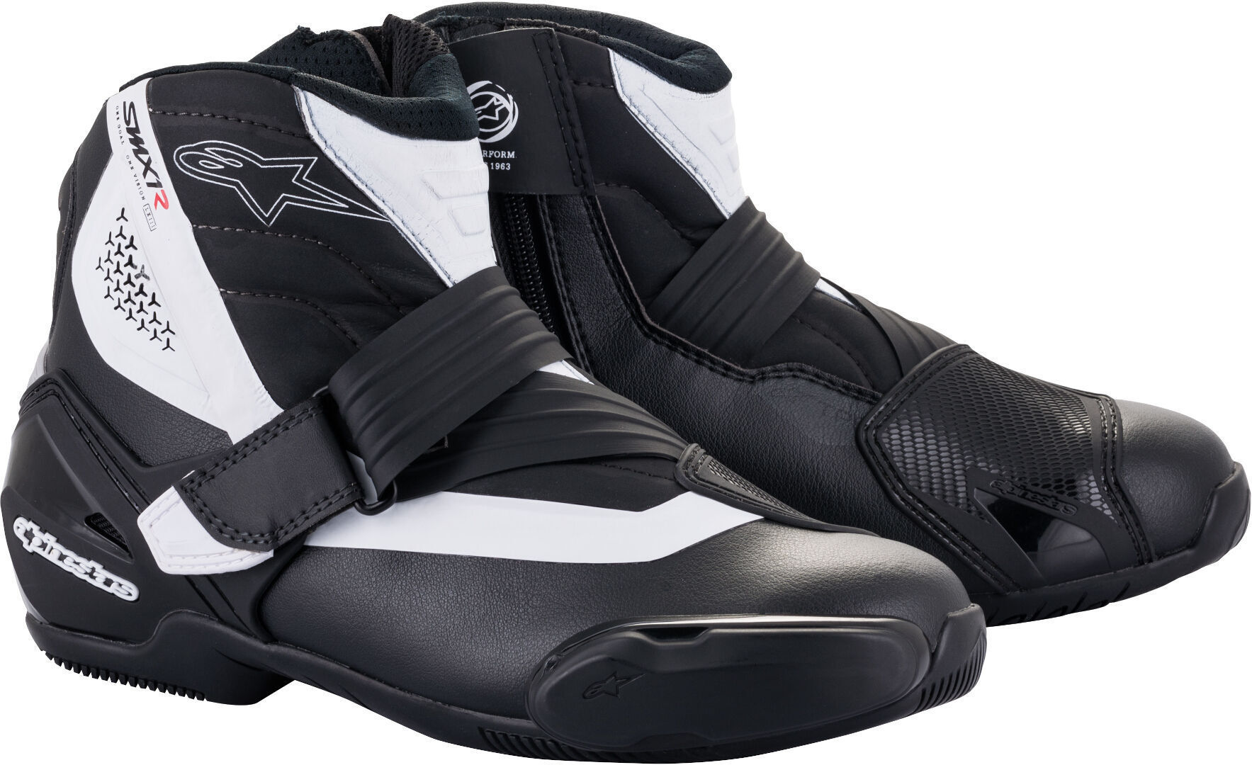 Alpinestars Sm-1 R V2 Motorcycle Shoes  - Black White