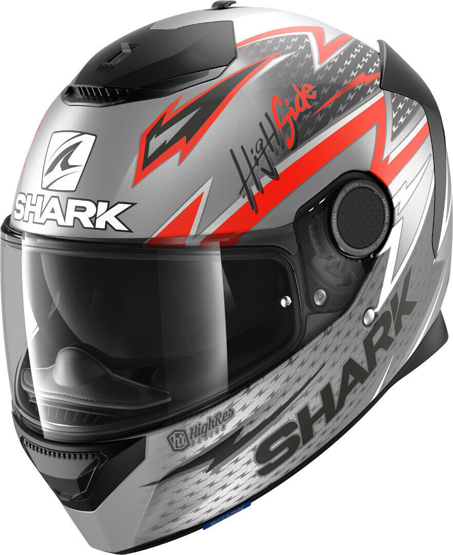 Shark Spartan Adrian Parassol Mat Helmet  - Black Grey Red