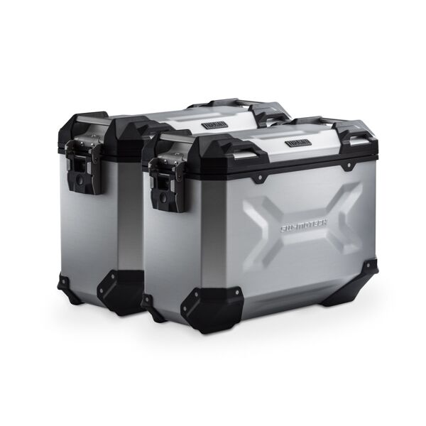 sw-motech trax adv sistema di valigie in alluminio modello usa - argento. 37/37 l. ducati multistrada v4 (20-).
